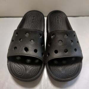 Crocs Black Slide Sandals Size J2
